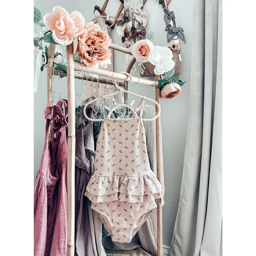 Quincy Mae Blooming Floral Flutter Peplum Swimsuit 4/5